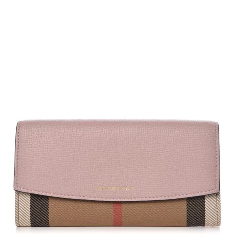 burberry pale orchid wallet|BURBERRY Calfskin House Check Porter Continental Wallet .